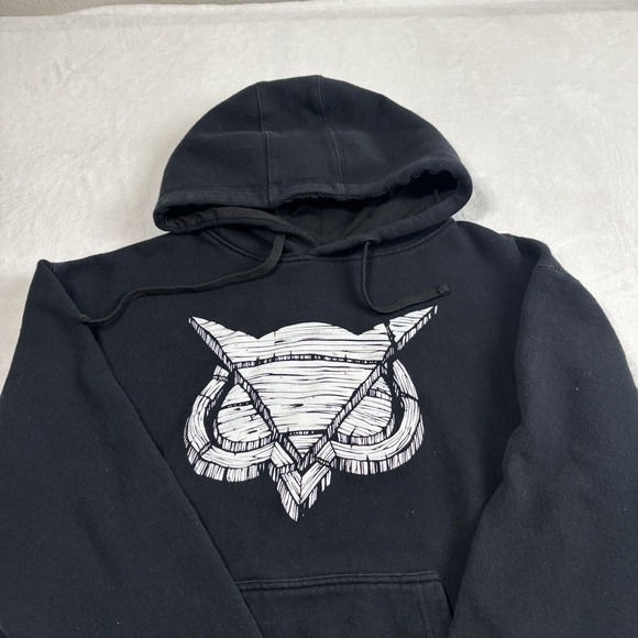 3Blackdot‎ Gaming Pullover Long Sleeve Fleece Black Hoodie Women's Large - Picture 2 of 9